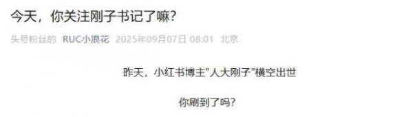 第一资本 “人大刚子”仅发两条帖文，粉丝已破1.9万，他是谁？